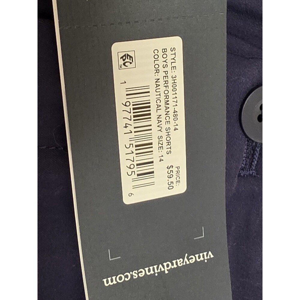 Vineyard Vines Boys Performance On The Go Shorts  Size 14 Nautical Navy NWT - Picture 7 of 12